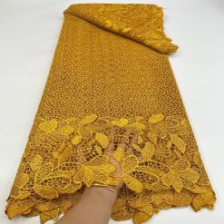 5-Yard Embroidered Water-Soluble Lace Fabric for Sewing